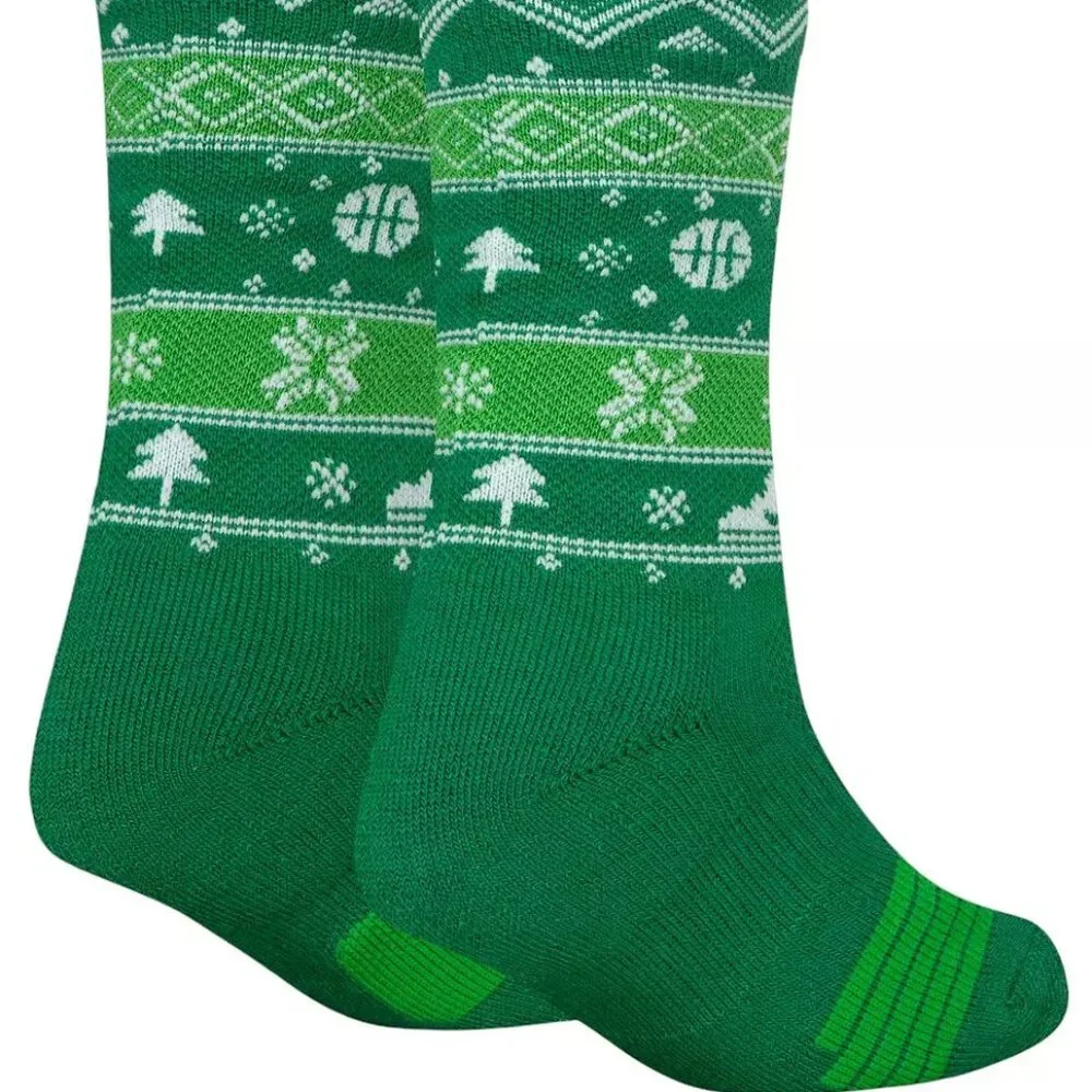 Nike Youth Elite Crew Socks Basketball Christmas/Holiday Green 5Y - 7Y NEW